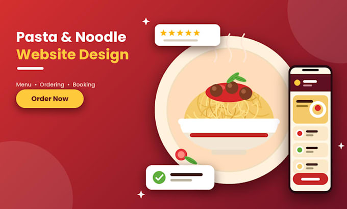 create a pasta food eatery website for menus