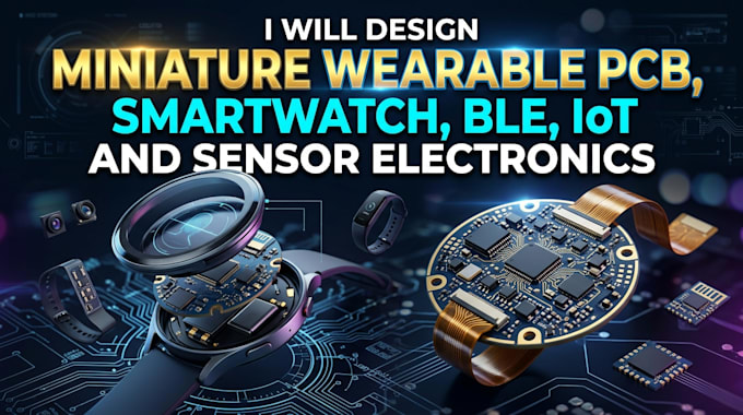 design miniature wearable pcb smartwatch ble iot and sensor electronic