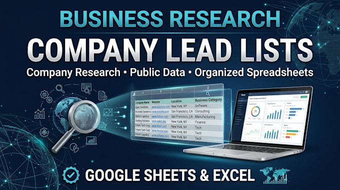 research companies and create a business prospect list