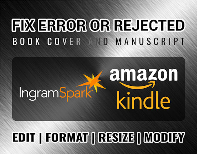 fix ingramspark cover errors and resize for amazon KDP