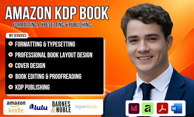 do book typesetting, book layout design, KDP book formatting