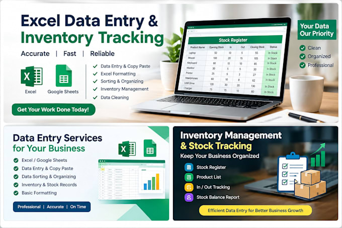 create an excel inventory management and stock tracking