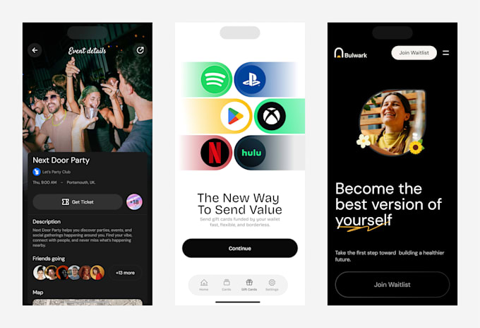 design a modern web or mobile app interface in figma