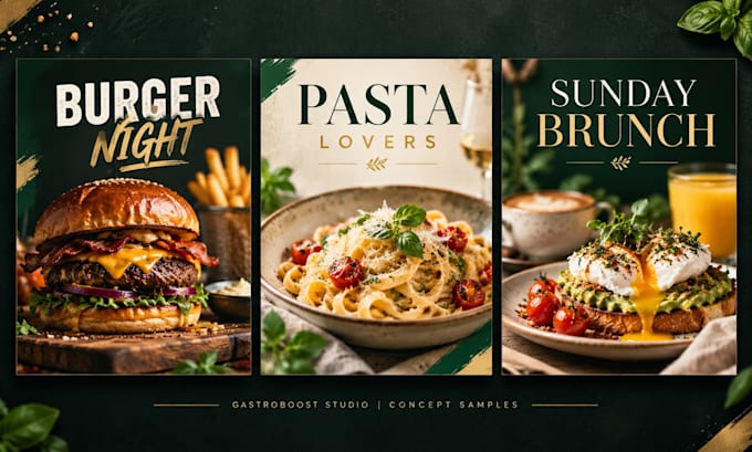 design professional instagram posts for restaurants and cafes