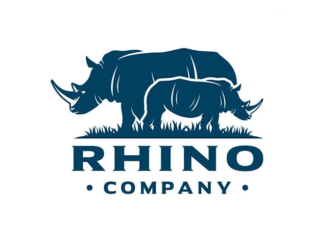 create a premium modern rhino logo design