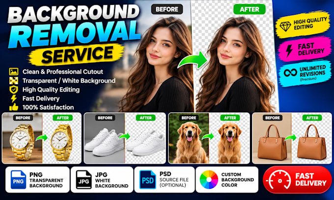 do professional background removal and photo cutout