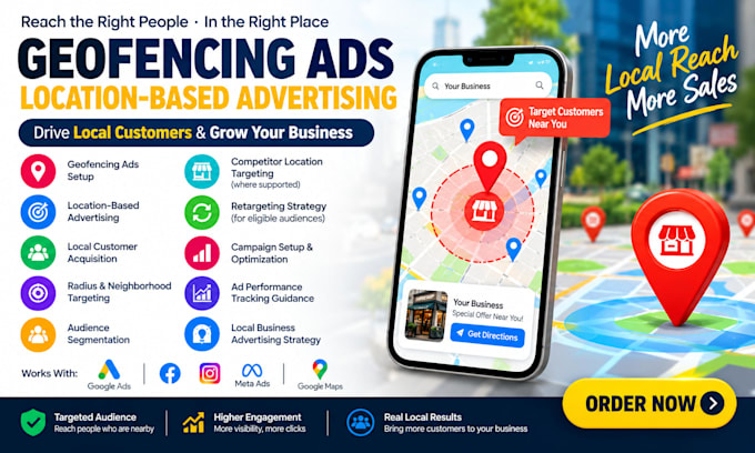 run geofencing ads location based advertising local customer acquisition