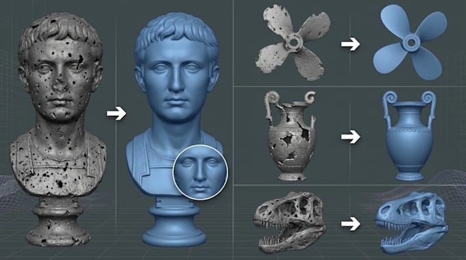 stl file repair, edit obj, stl, blend file, custom 3d model file modification