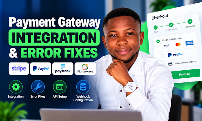 integrate stripe paypal or other payment gateways and fix errors in website