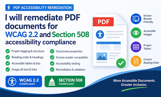 remediate PDF documents for wcag 2 2 and section 508 accessibility compliance