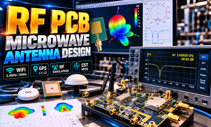 design rf antenna arrays, pcb antennas, microwave circuits using cst hfss