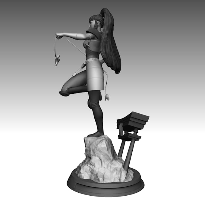 do high quality action figure for printing, 3d articulated model