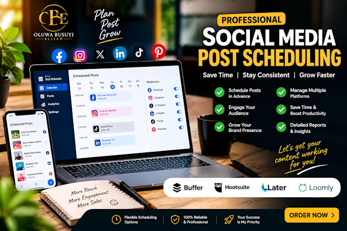 schedule post social media manager post scheduling buffer hootsuite loomly later