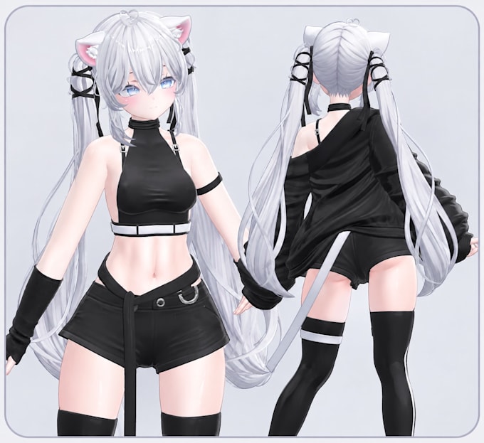 do custom vrchart avatar creation vrchart character 3d model