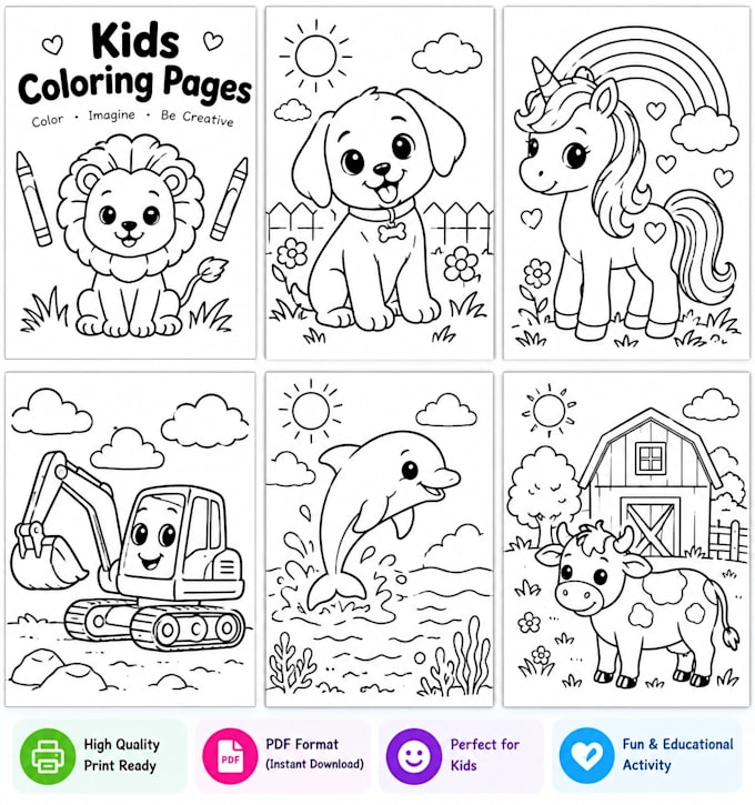 create printable coloring pages for kids