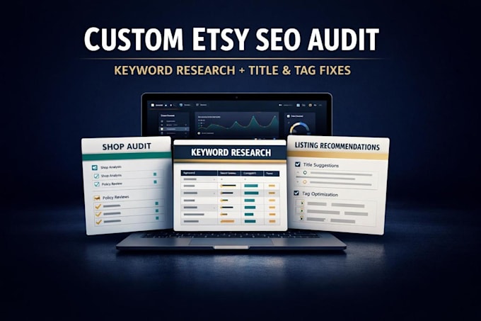 do etsy SEO, keyword research and listing optimization