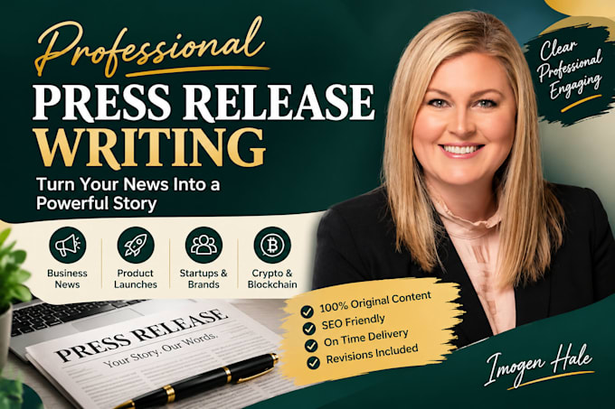 write a professional press release for your business or product launch