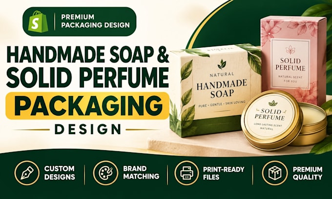 design handmade soap and solid perfume packaging