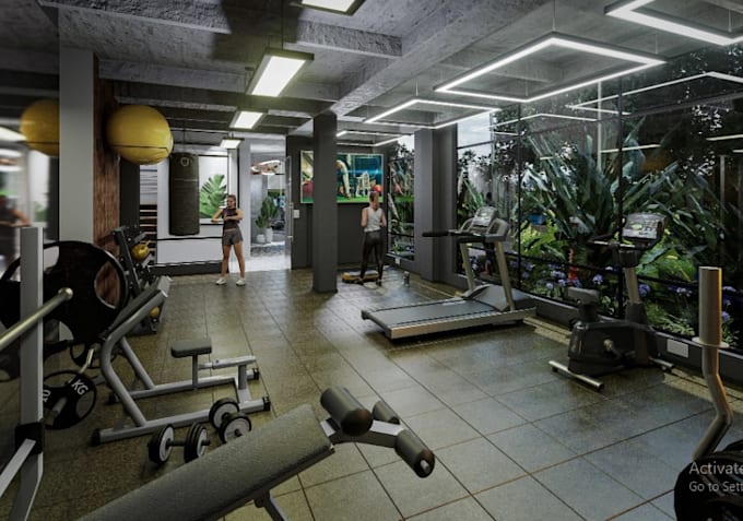 envision meeting rooms, workstations, dining layout, lobbies, interior rendering