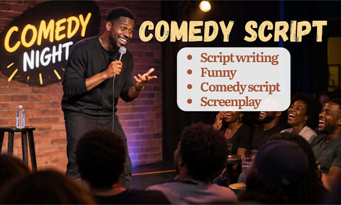 write a funny comedy script screenplay movie script humor