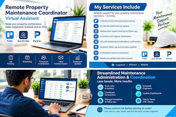 manage maintenance tracking, trello, and contractor