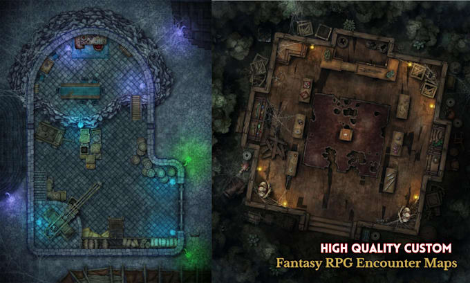 make custom dnd battle game maps, fantasy rpg encounter maps, ttrpg map designs