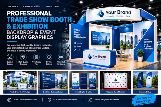 professional trade show booth and backdrop design