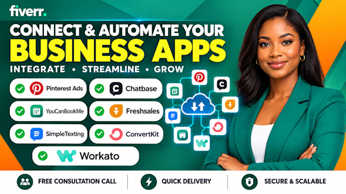 pinterest ads chatbase youcanbook me freshsales simpletexting convertkit workato