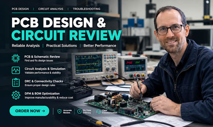 design, assemble, and test custom pcbs for embedded and iot devices