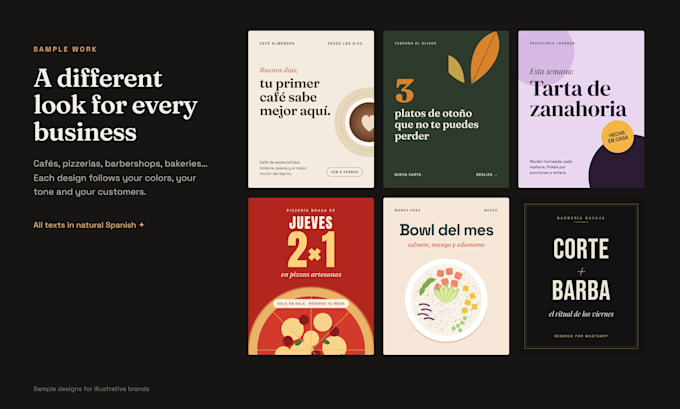 design instagram posts in spanish for your restaurant