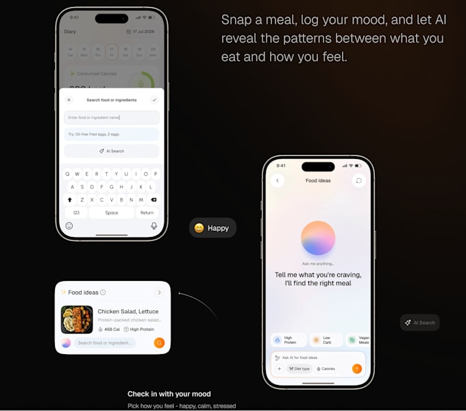 help you to develop diet nutrition planner app, bmi calculator app, jogging app