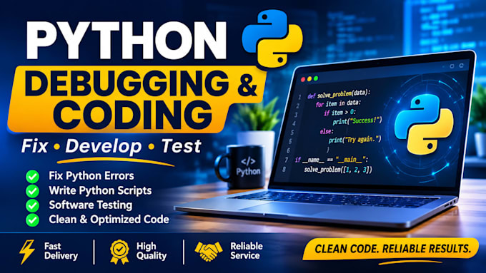 debug python code, fix errors, and write python scripts
