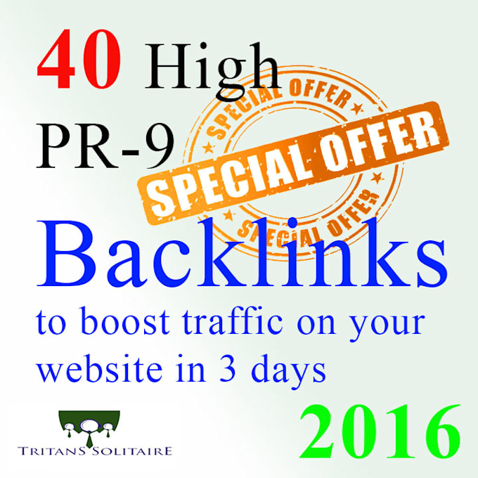 create 40 high PR backlinks every week