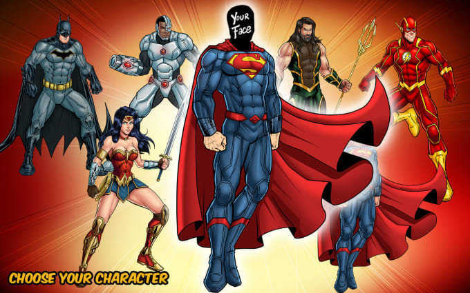 draw you as a marvel or dc comics super hero