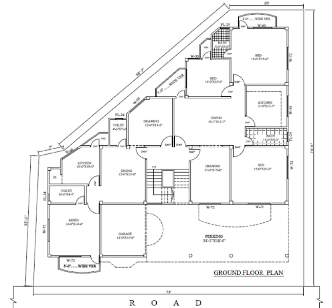 design blueprint drawing and permit drawing in autocad