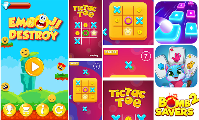 illustrate 2d game UI, assets, objects, props, button design