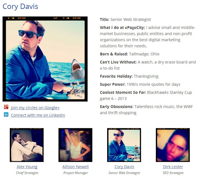 write phenomenal and very engaging about us page content