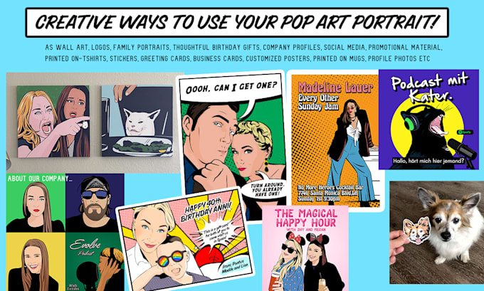 draw a classic pop art portrait in 24h