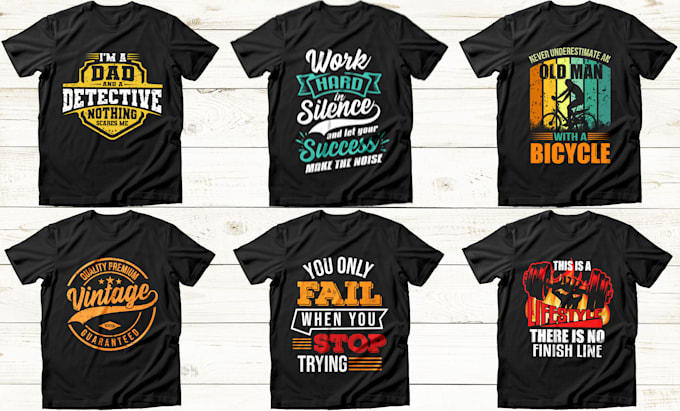 create custom typography tshirt design