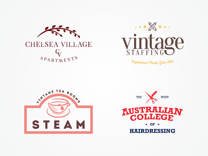create a vintage retro logo design