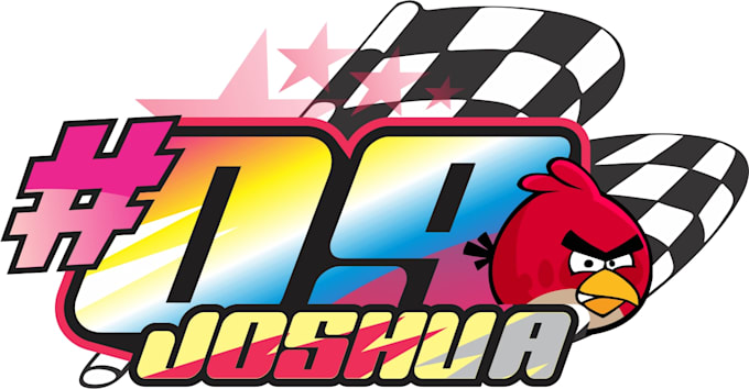 design a logo sticker racing start number