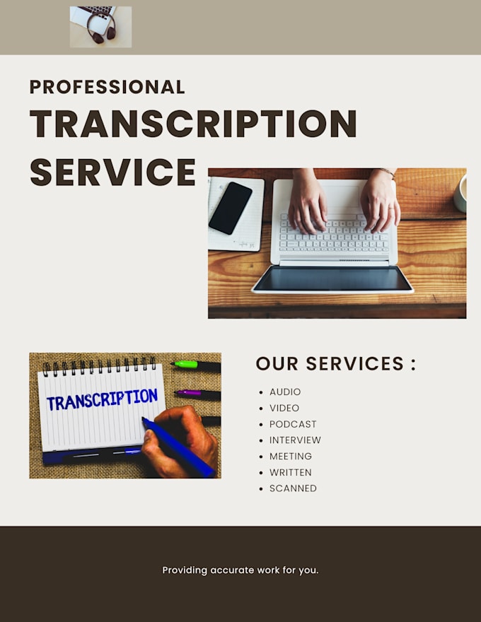 transcribe written or scanned documents and menus