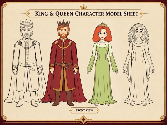 design professional 2d characters from your ideas or ai references