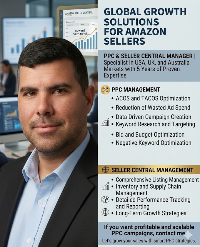 be your amazon ppc manager and amazon seller central manager