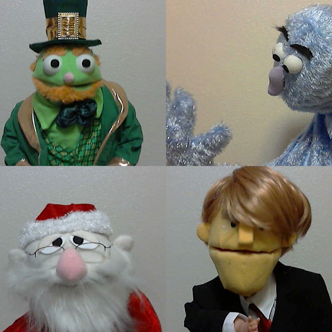 create a puppet video with characters including Trump and Santa