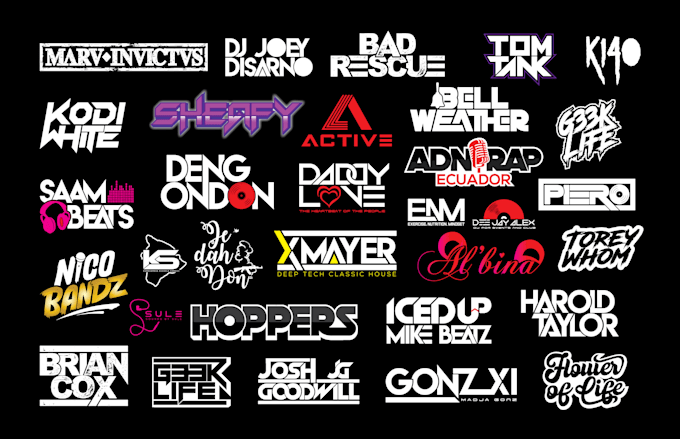 create premium dj band custom typography urban t shirt streetwear logo design