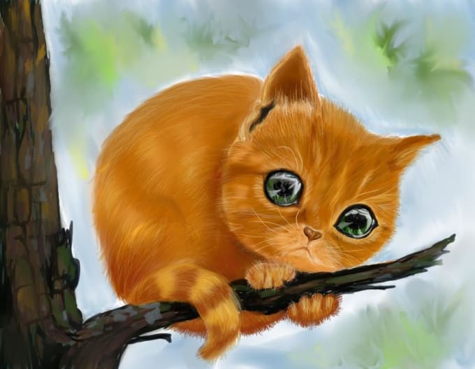 draw your pet image as realistic digital drawing
