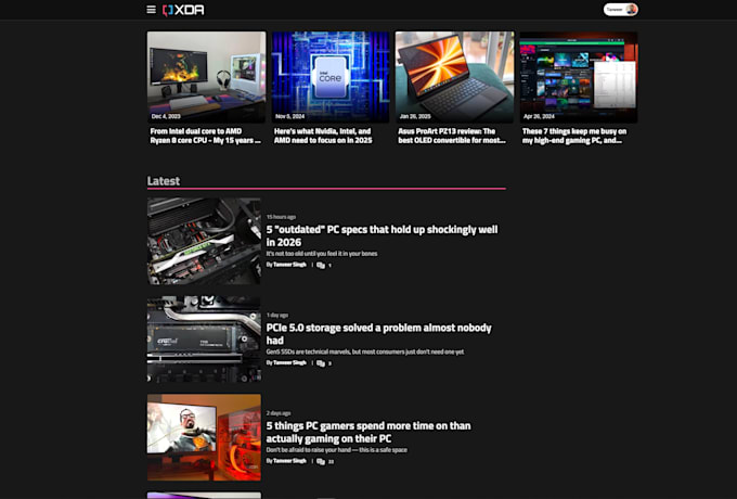 write professional PC hardware and PC gaming articles