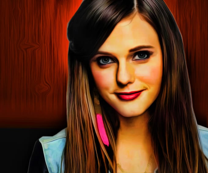makes your 2 pictures into oil digital painting style
