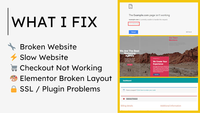 fix any wordpress error, woocommerce or elementor issue fast